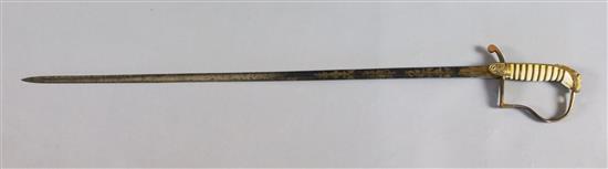 A George III naval officers sword,